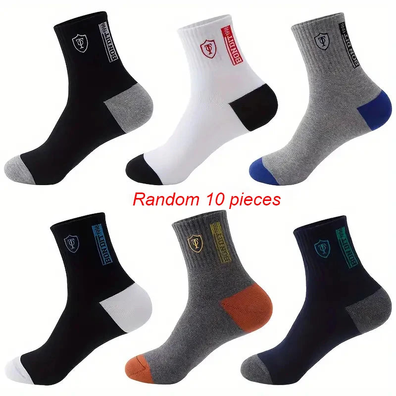 5/10 Pairs Breathable Men Casual Socks Trendy Versatile Autumn Winter