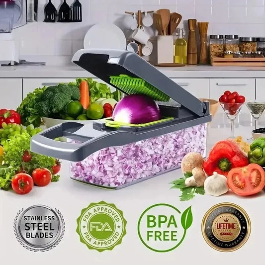 14/16 in 1 Multifunctional Vegetable Chopper Grate Food Handle Food