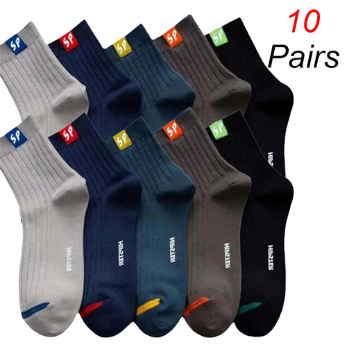 5/10 Pairs Breathable Men Casual Socks Trendy Versatile Autumn Winter