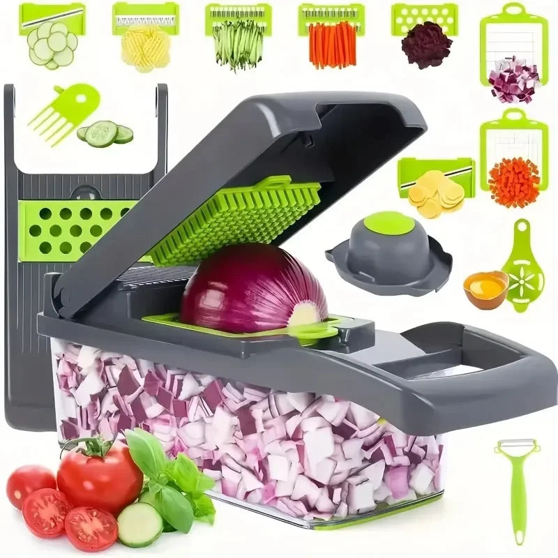 14/16 in 1 Multifunctional Vegetable Chopper Grate Food Handle Food